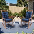 thumbnail image 3 of TOPCHANCES 2 Piece Rocking Chair Cushion Set with Non-Slip Ties, Swing Beach Cushion, Patio Chair Cushions, Seat Cushion + Back Cushion, 3 of 8