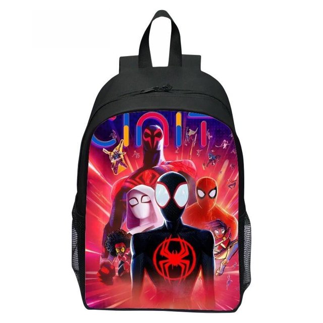 Mochila para estudiantes de la serie Spiderman, mochila con estampado de superhéroe, arnés de cojín de aire para niños, mochilas escolares impermeables, periférico de película hola suerte unisex