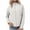 White-RongHuan womens fall jackets, variant on RongHuan Women's Stand Collar Full Zip Jacket Plus Size Athletic Jackets with Pockets Casual Long Sleeve Coat