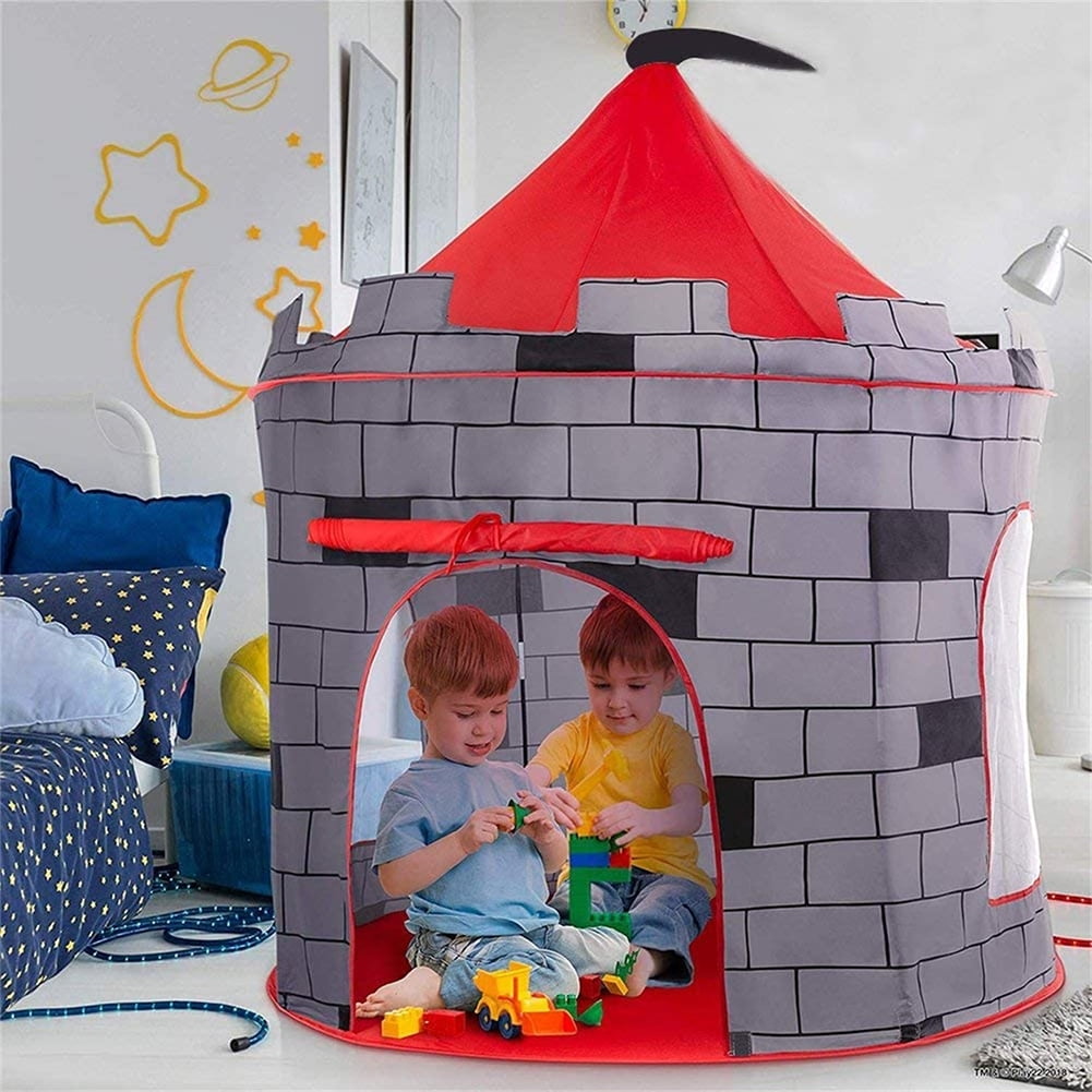 Kadyn Playhouse Castle Pop Up Tent, Outdoor Indoor Big Tent for Boys and Girls, Portable Children's Play Tent for Indoor and Outdoor, Red Kadyn Playhouse Castle Pop Up Tent, Outdoor Indoor Big Tent for Boys and Girls, Portable Children's Play Tent for Indoor and Outdoor, Red