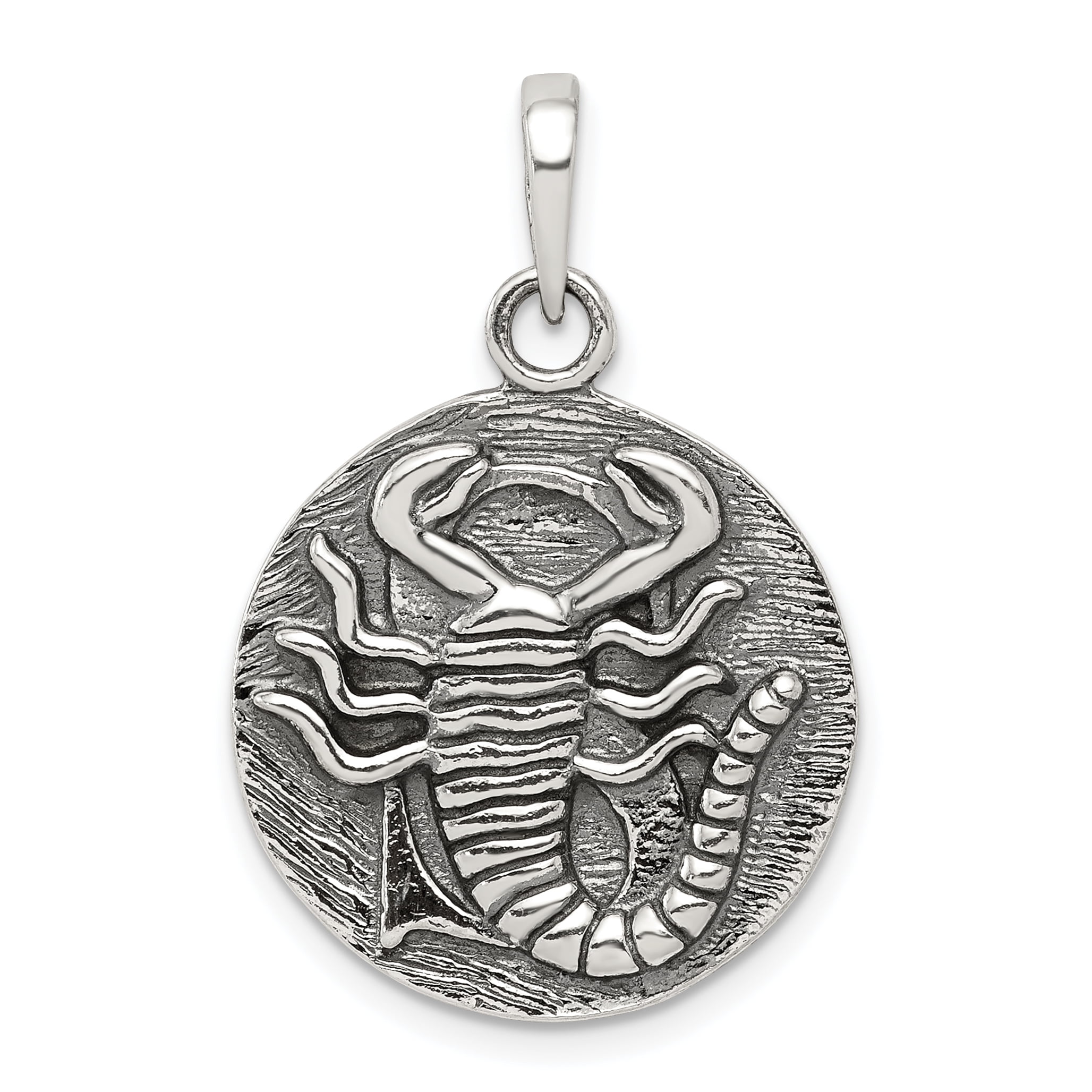 Silver Yellow Plated Zodiac Scorpio Charm 29mm