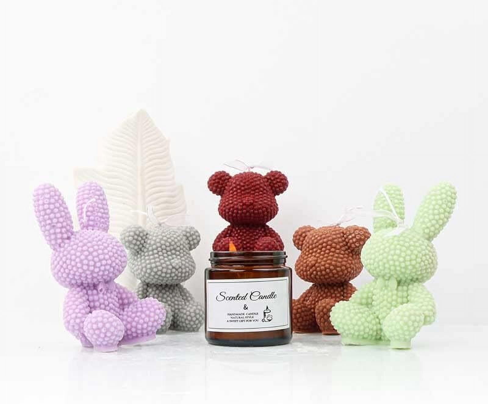 ABCISI Pearl Rabbit Shape Silicone Mold for Making Cakes,Mousses,Chocolates,Ice, Handmade Wax Soap, Cute Candle Mold for Birthday,Valentine's day,Christmas Gift,  Home Decor,Craft with Special Design