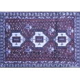 thumbnail image 1 of Ahgly Company Machine Washable Indoor Rectangle Persian Blue Traditional Area Rugs, 6' x 9', 1 of 4