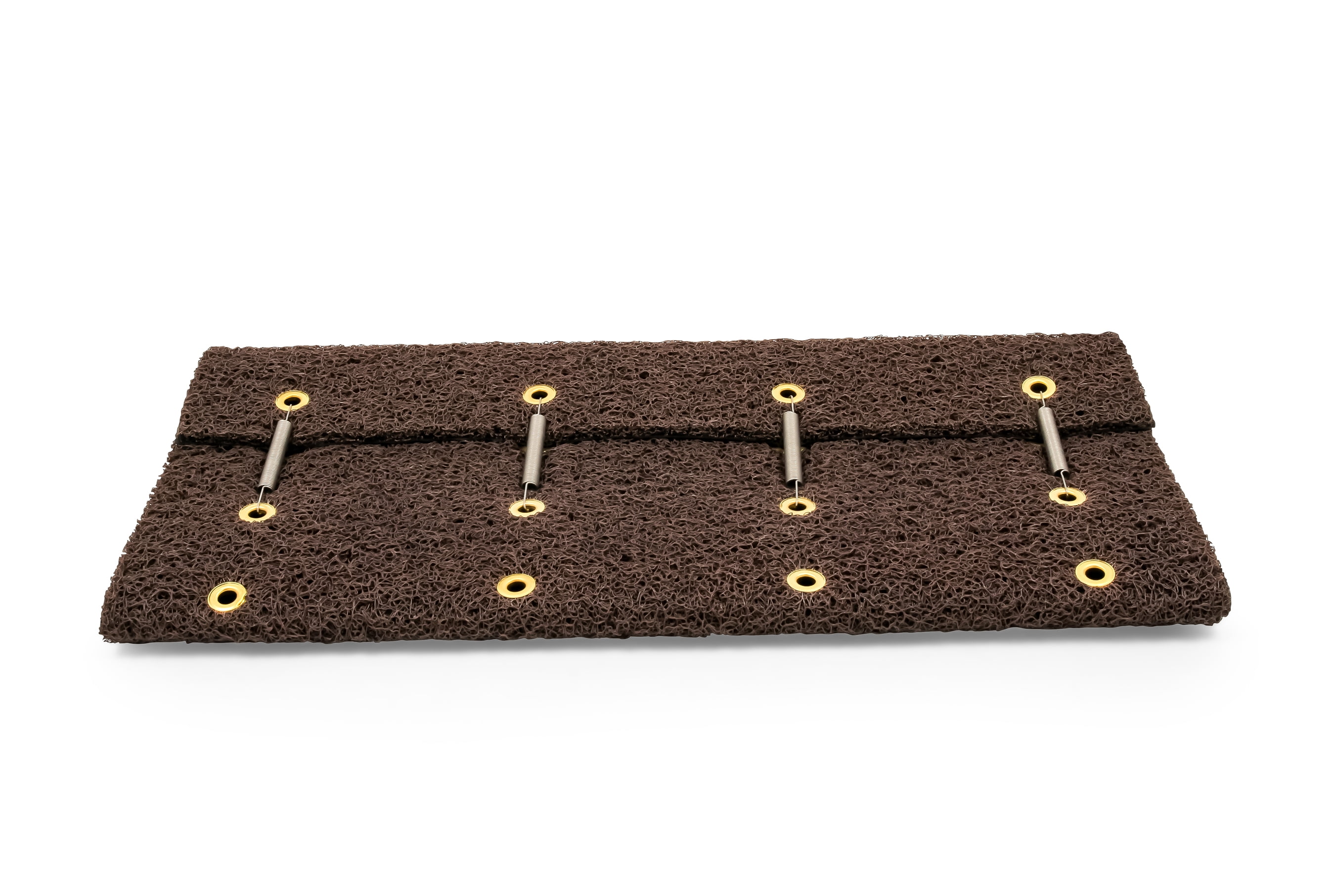 Camco 42967 Premium Wrap Around RV Step Rug / Premium Scrub Rug, PVC Material (22" x 23"), Brown