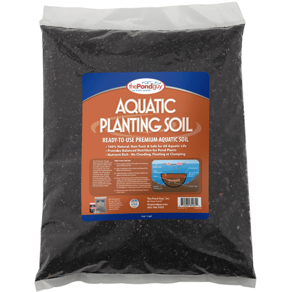 The Pond Guy Planting Soil for Decorative Backyard Water Gardens & Patio Ponds (1x 4qt/1 gal Bag)