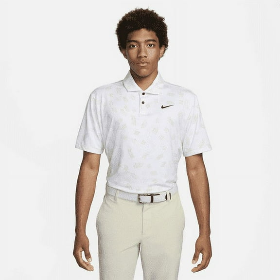 Nike Tour Men's Dri-FIT Golf Polo Color: White/Black Size: M