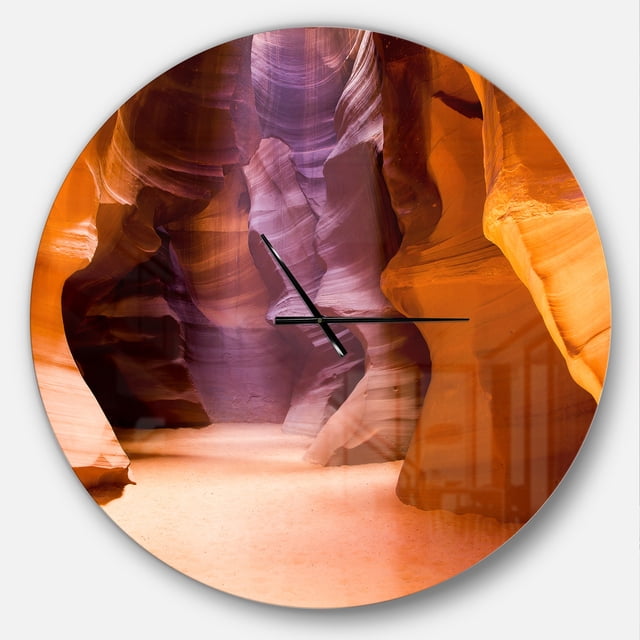Designart 'Upper Antelope Canyon ' Modern wall clock