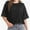 Black, variant on Women's Oversized Workout Cropped T Shirts Crew Neck Short Sleeve Casual Loose Summer Crop Tee Tops