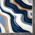thumbnail image 3 of Abani Home Regal Abstract Blue 9x12 Contemporary Power-Loomed Rug, 3 of 8