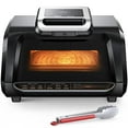 thumbnail image 2 of ACONEE Indoor Grill Air Fryer Combo - 7-in-1 Smokeless Electric Air Grill with See-Through Window, Non-Stick Removable Plates, Even Heat, and Silicon Tongs - 4Qt, 1750W, Up to 450Â°F, 2 of 4