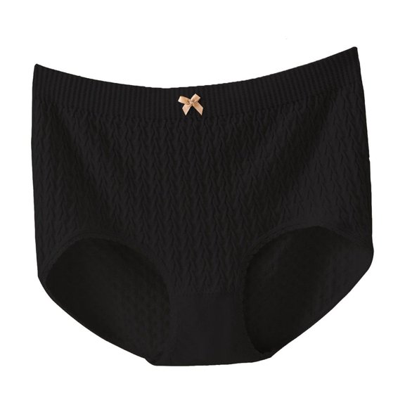 ShomPort Cotton Underwear for Women Mid Waist Textured Hipster Panties Soft Cute Girls Briefs