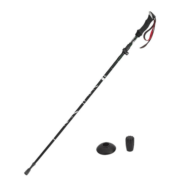 Bastón de Trekking DYNWAVEMX plegable telescópico para caminar soporte fuerte mochilero Camping Corto negro