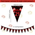 thumbnail image 7 of 3 Pack 21st Happy Birthday Bunting Banner, 36 Pieces Triangle Flag Red and Black, 21st Birthday Decoration, Birthday Pennant Banner for Men Women, Birthday Anniversary Theme Party Supplies, 7 of 7