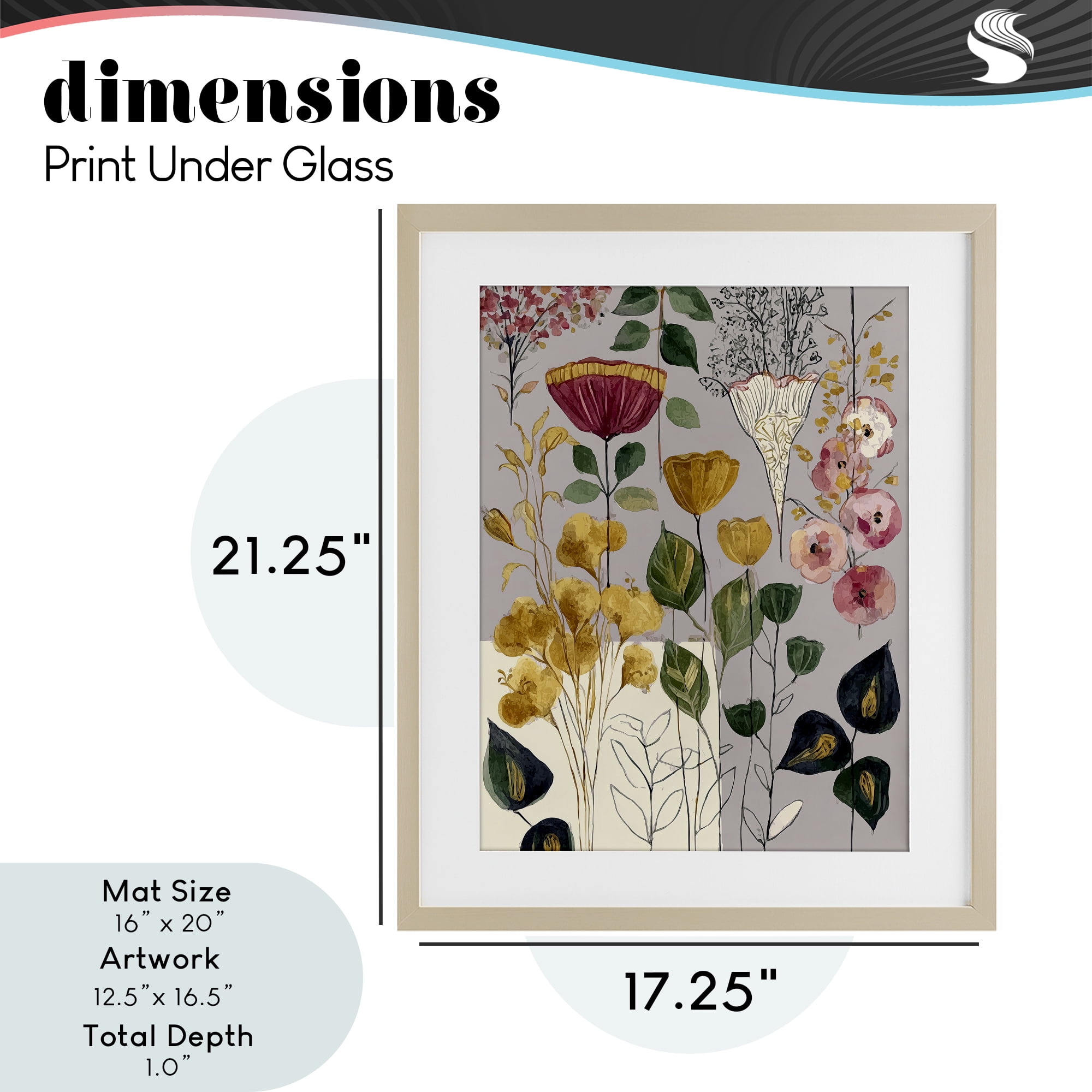 Playful Assumptions Foliage Birch Framed Print Under Glass, design by Annabelle Hall