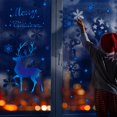 thumbnail image 4 of 6 Sheets Christmas Window Clings Xmas Deer and Snowflake Christmas Snowflake Window Decorations Blue Xmas Removable Window Decals for Xmas Christmas Party Decorations, 4 of 7