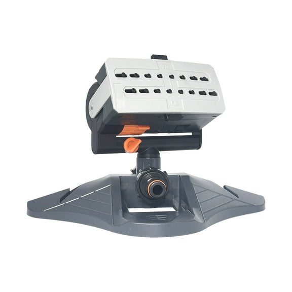 DAMAI Mini Turbo Oscillating Water Sprinkler, Garden Sprinkler with Large Base, Adjustable Width, Range and Flow Rate, 16 Turbine oscillating sprinklers,can be Connected to Heavy Triangular Brackets