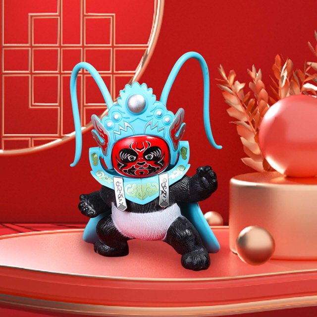 Muñeca que cambia de cara perfke juguete tradicional chino portátil Azul