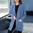 thumbnail image 2 of ShomPort Warm Knit Cardigan Sweaters for Women Open Front Long Sleeve Long Cardigan with Pockets, 2 of 6