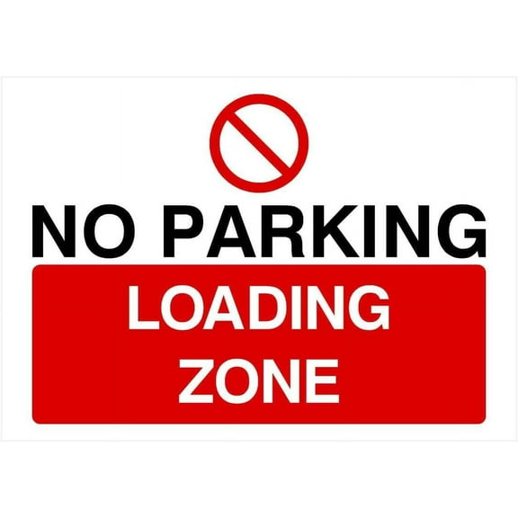 No Parking Loading Zone Sign C Parking Signs & Permits Metal Sign Tin Sign 8x12 Inch - Caution Safety Warning Security Signs Indoor & Outdoor Signs for Home, Office, Work