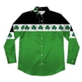thumbnail image 3 of NMMUED St. Patricks Day Shirt Womens Button Down Blouse St Paddys Day Shirt Shamrock Graphic Tops Going Out Tops for Women Green St Patricks St Patricks Day Tops for Women Dark Blue M, 3 of 4