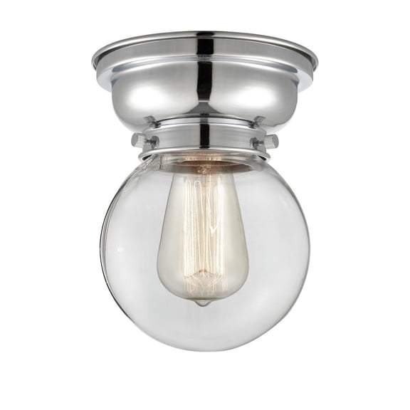 623-1F-PC-G202-6-Innovations Lighting-Beacon - 1 Light Flush Mount In Industrial Style-7.15 Inches Tall and 6.25 Inches Wide-Polished Chrome