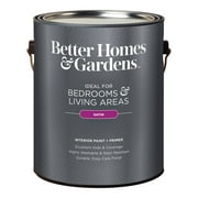 Better Homes & Gardens Interior Paint and Primer, Silver Sand / Beige, 1 Gallon, Satin