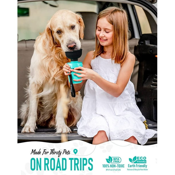 Dog Water Bottle Portable Dog Water Dispenser Dog Travel Water Bottle for Dogs Squeeze Pet Water Bottle for Walking On The Go Dog Hiking Accessories for Outdoor Walking Hiking Light Blue Walmart