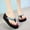 Light blue, variant on UTTOASFAY Womens Sandals Women'S Summer Floral Flip-Flops Wedge Heel Platform Flip Flops Beach Shoes Navy 5.5(35)