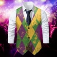 thumbnail image 2 of Rotm Suit Vest for Men Formal Suit Vest for Men Graphic Printed Evening Party Suit Single-Breasted Funny Vest Multicolour,2XL, 2 of 4