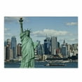thumbnail image 1 of New York Cutting Board, Liberty and Manhattan Island in a Warm Spring Day Landscape Photograph, Decorative Tempered Glass Cutting and Serving Board, in 3 Sizes, by Ambesonne, 1 of 2