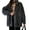 Black XL, variant on Women Denim Jacket Retro Single-breasted Loose Turn-down Collar Long Sleeves Solid Color Pockets Plus Size Lady Coat Commuting Shopping Jacket