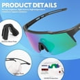 thumbnail image 4 of KAPVOE Kids Baseball Glasses Polarized Sports Sunglasses Boys Girls Youth Cycling Shades Running Softball UV400 Age 6-14, 4 of 6