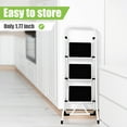 thumbnail image 3 of HBTower 3 Step Ladder, Folding Step Stool with Anti-Slip Pedal, Ladders with Convenient Handrails,330 lbs Capacity Step Stool for Kitchen, Home,White, 3 of 8