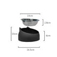 thumbnail image 7 of Cat Dog Bowl 15 degree Raised Neck Pet Feeder for Small to Large Pets Pet Black, 7 of 7