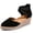 Black, variant on Womens Pointed Toe Wedge Sandals Espadrille Platform Ankle Strap Shoes Hollow Out Faux Suede High Heel Pumps for Summer Vacation Casual Daily Wear
