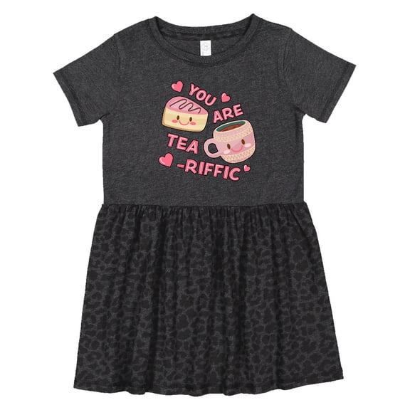 Inktastic Valentine You Are Tearrific with Cute Tea Cup and Pastry Girls Toddler Dress