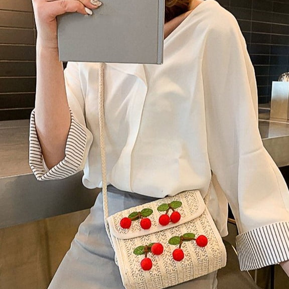 Luxshiny Straw Clutch Purse for Women Casual Shoulder Bag Stylish Lightweight 1 Pack