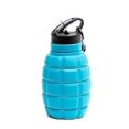 thumbnail image 1 of Collapsible Travel Water Bottle Reuseable Bpa Free Silicone Foldable Water Bottles For Gym Camping Hiking Portable Leak Proof Water Cut Blue, 1 of 4