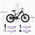 thumbnail image 6 of LuckyNote 20 Inch Mountain Bike, Single Speed, Dual Disc Brakes, Suspension Fork, Steel Frame, for Riders 44-56 Inches Tall, 6 of 6