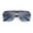 Gunmetal - Smoke, variant on Mens Luxury Oversized Rimless Mob Racer Metal Rim Sunglasses Gold - Black