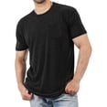 thumbnail image 2 of Langwyqu Men's Short Sleeve T-Shirt Casual Solid Color Crew Neck Tee, 2 of 2