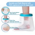 thumbnail image 3 of Waterproof Foot Cast Cover, High-Quality Stretchable Material Shower Cast Cover For Foot After Surgery, Non-Slip PVC Medical Grade Silicone, 3 of 5