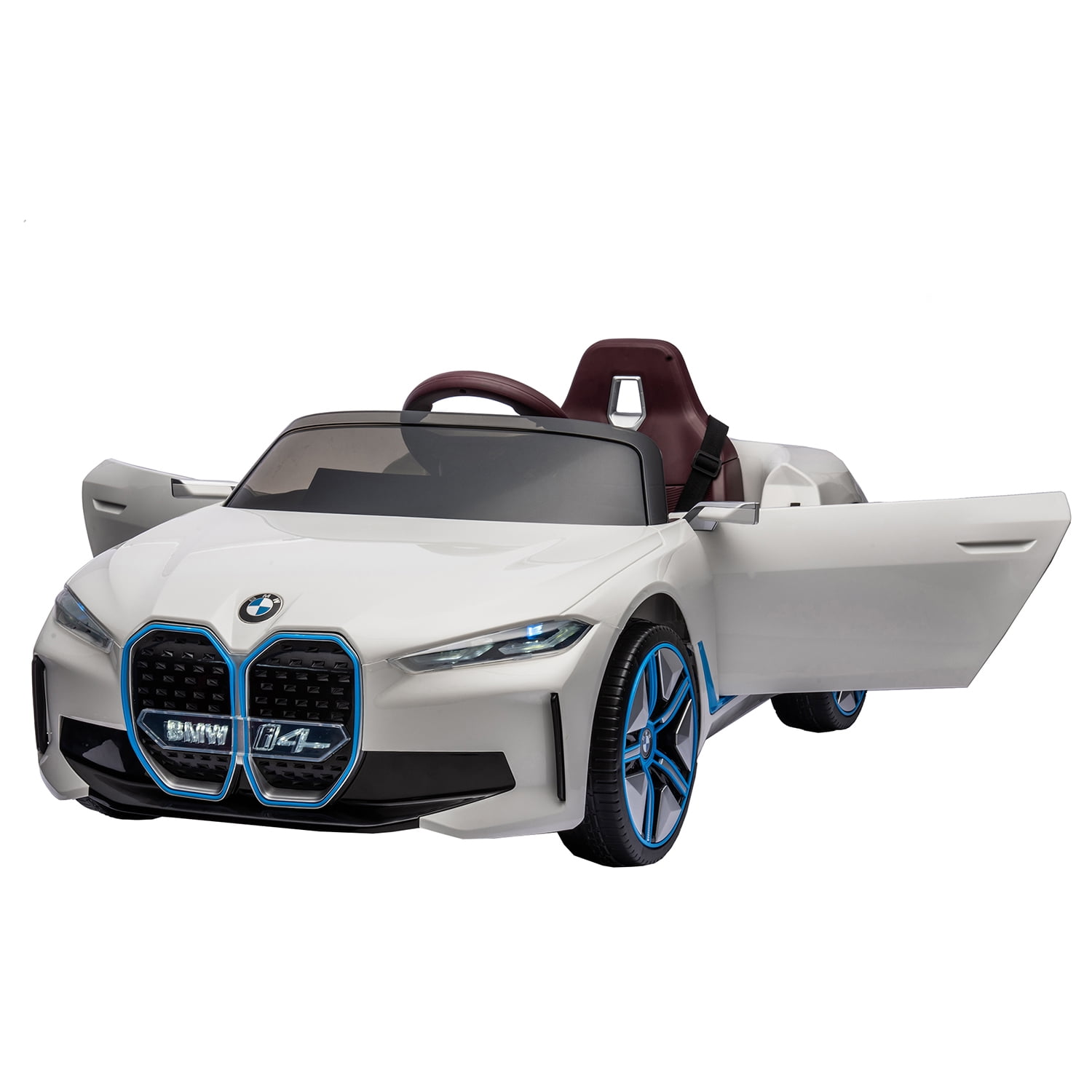 CIPACHO Licensed BMW I4, 12v Kids Ride On Car with 2.4G Parents Remote Control, Electric Car for Kids, 3 Speed Adjustable, USB, MP3, Bluetooth, White CIPACHO Licensed BMW I4, 12v Kids Ride On Car with 2.4G Parents Remote Control, Electric Car for Kids, 3 Speed Adjustable, USB, MP3, Bluetooth, White