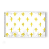 3X5 Ft France Gold Fleur de Lis Colonial American Revolution History Flags - Printed 200D Nylon with Brass Grommets - French Royal France Flags