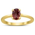 thumbnail image 1 of SZUL Women's Oval Solitaire 7X5MM Garnet Ring in 10K Yellow Gold, 1 of 4