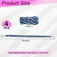 thumbnail image 2 of Uxcell 4 Pcs Curtain Tiebacks, 56cm/22 Braided Drapery Holdback Holder Curtain Ties Holdbacks Elegant Window Rope Tie Back, Dark Blue, 2 of 7