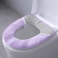 thumbnail image 4 of Toystoory Funda de asiento de inodoro suave para el hogar, fuerte y cómoda, fuerte y elástica, no se deforma fácilmente Juegos de accesorios de baño Púrpura, 4 of 6