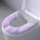 thumbnail image 4 of Naiovety Cojín duradero para asiento de inodoro de pana, agradable para la piel y fácil de limpiar, fácil de instalar y desmontar Juegos de accesorios de baño Púrpura, 4 of 6
