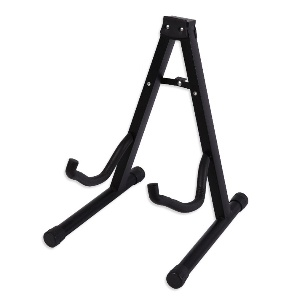 New Folding Portable Electric Acoustic Bass Guitar Stand A Frame Floor Rack Holder Hanger (Black