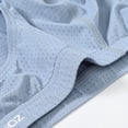 thumbnail image 4 of TANBOM Men's Bulge Enhancing Briefs Mesh Nylon Underwear Black/Dark Gray/Blue/Gray M 4-Pack, 4 of 6